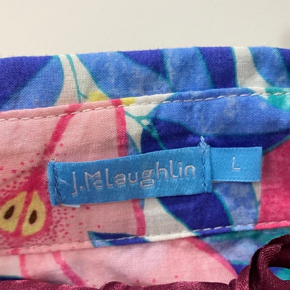 J. McLaughlin Multicolor Fruit Print Button Down Shirt - Picture 2 of 4